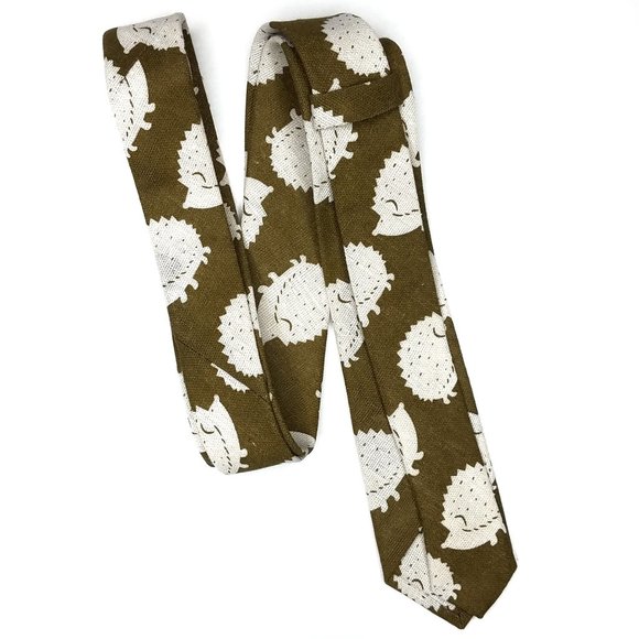 Necktie Hedgehog  Animal print Neck tie Adult - Picture 4 of 8